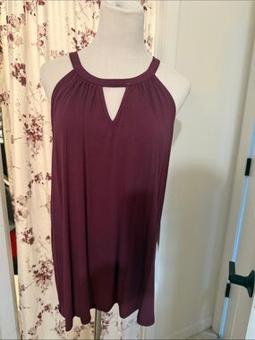 Market & Spruce Plum Halter Tank Top